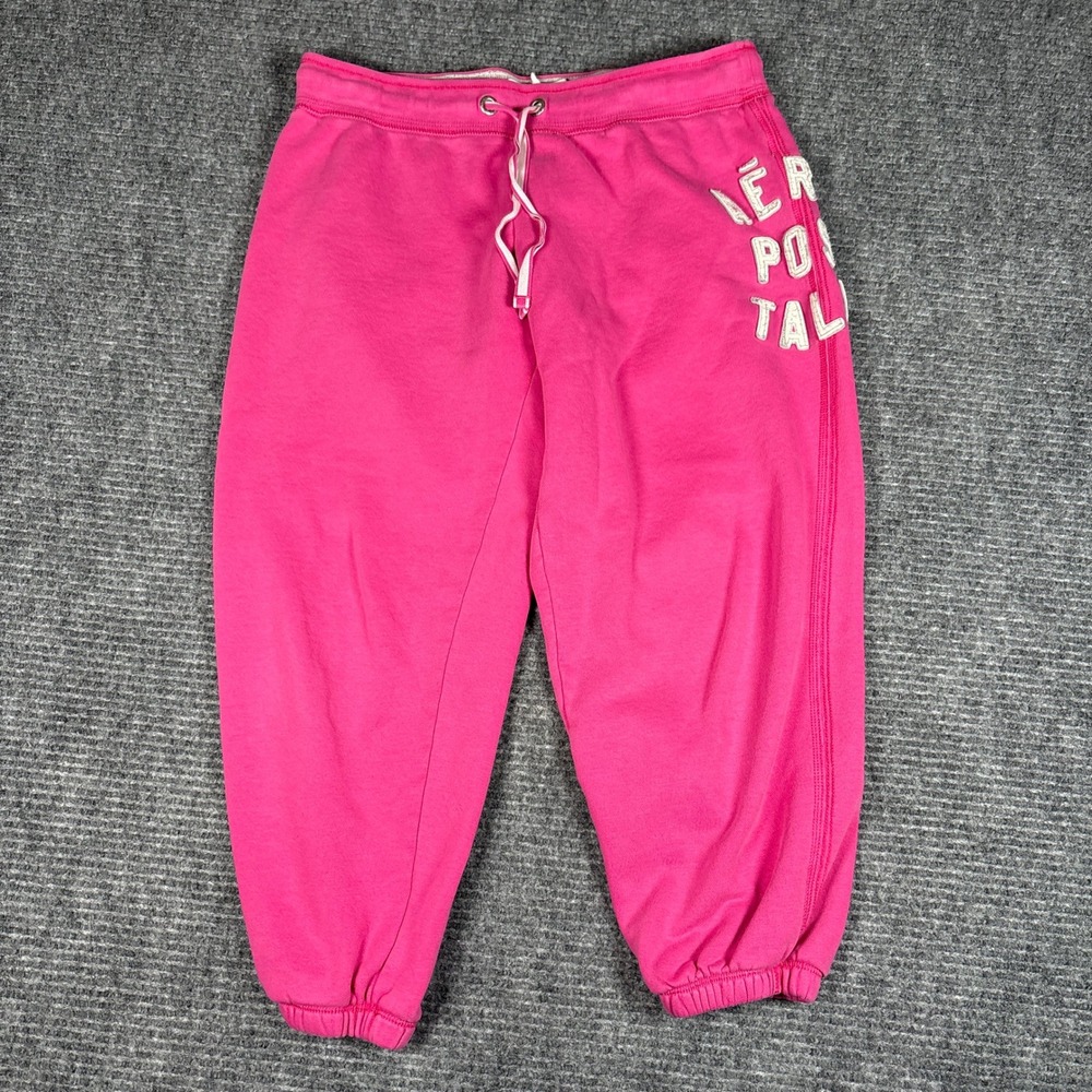 Aeropostale Kids Pink Cropped Jogger Sweatpants Girls Size Medium